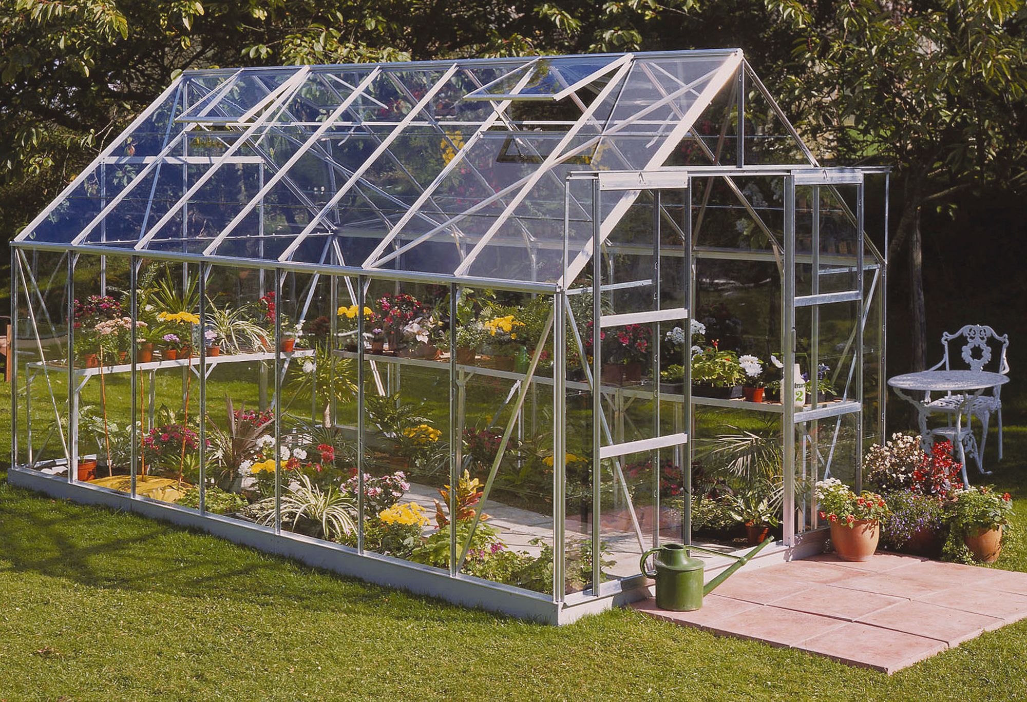 B&Q 8x14 Toughened Glass Apex Greenhouse | DIY At B&Q