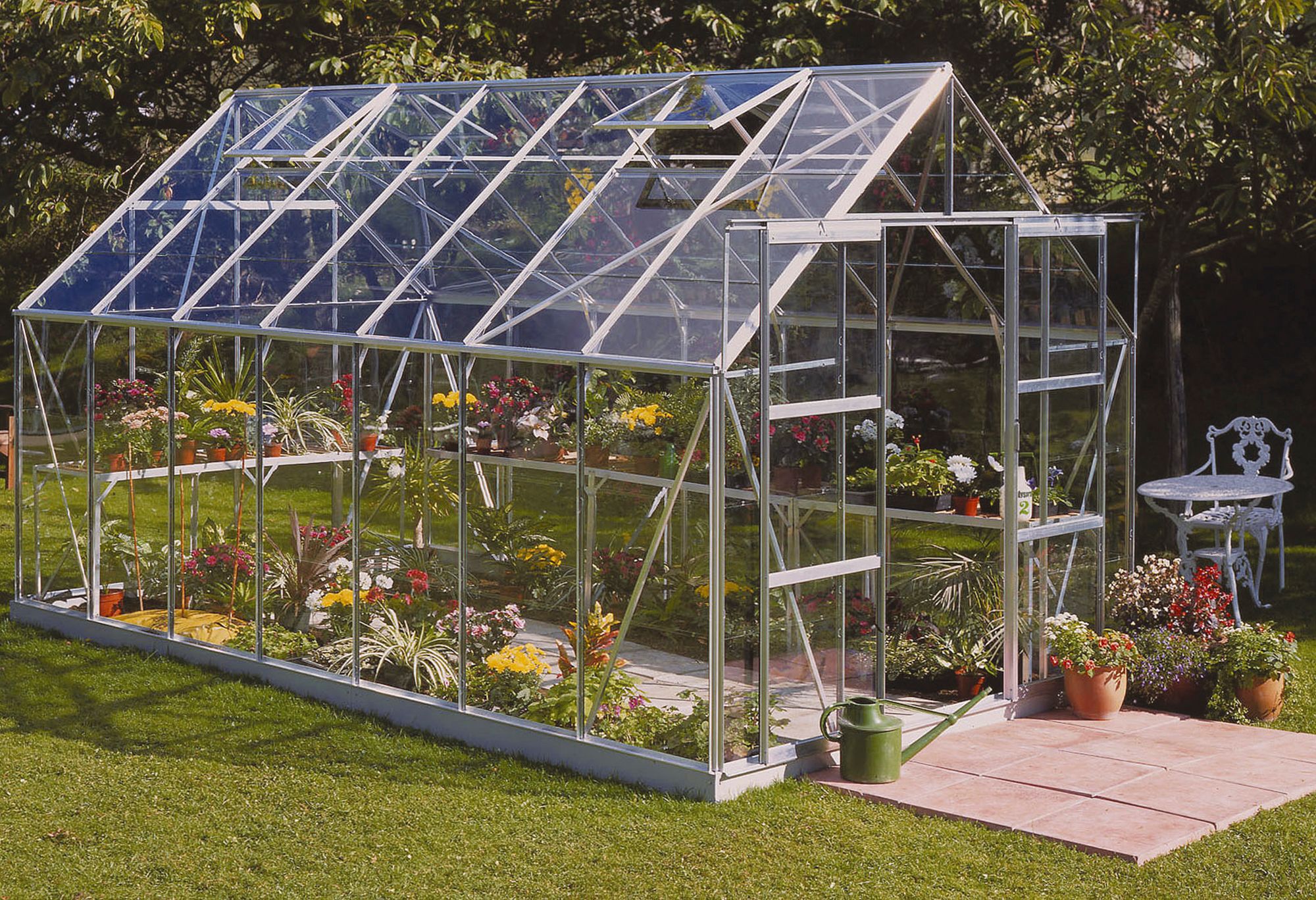 B&Q 8x14 Toughened glass Apex Greenhouse DIY at B&Q