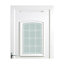 B&Q Ashgrove 2 panel Diamond bevel Frosted Glazed White uPVC RH External Front Door set, (H)2055mm (W)920mm