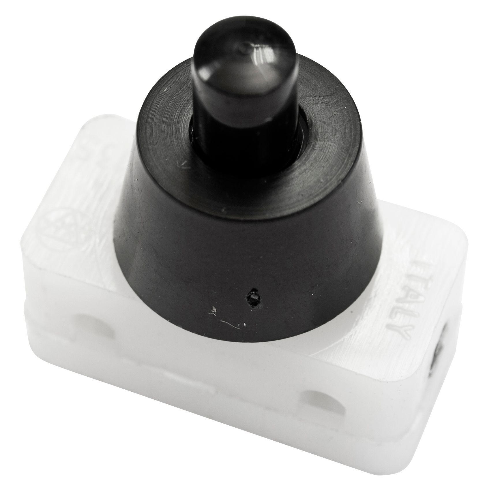 B&Q Black 2A 1 way 1 gang Raised Press Screwless Switch