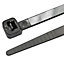 B&Q Black Cable tie (L)200mm, Pack of 50