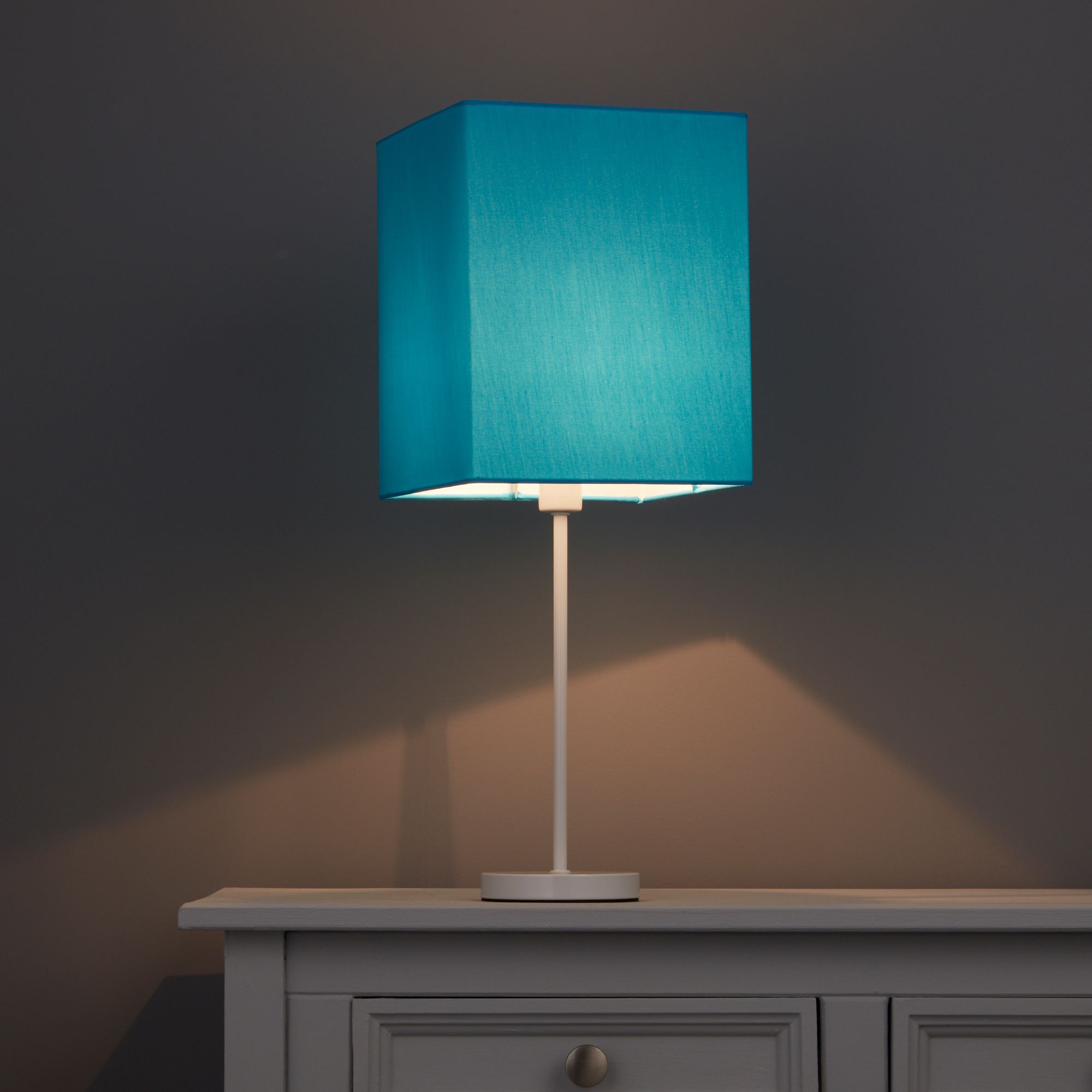 Blue lamp outlet shade b&q