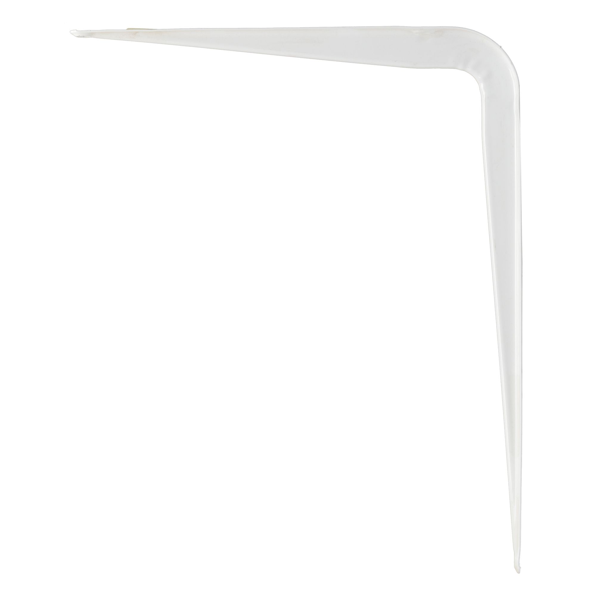 B&Q Brackets White Gloss Steel Shelf bracket (D)250mm DIY at B&Q