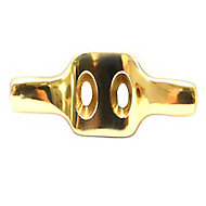 B&Q Brass Double Hook (H)13.5mm