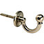 B&Q Brass effect Metal Single Hook (Holds)5kg