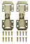 B&Q Brass effect Metal Sprung Door hinge N350 (L)106mm, Pack of 2