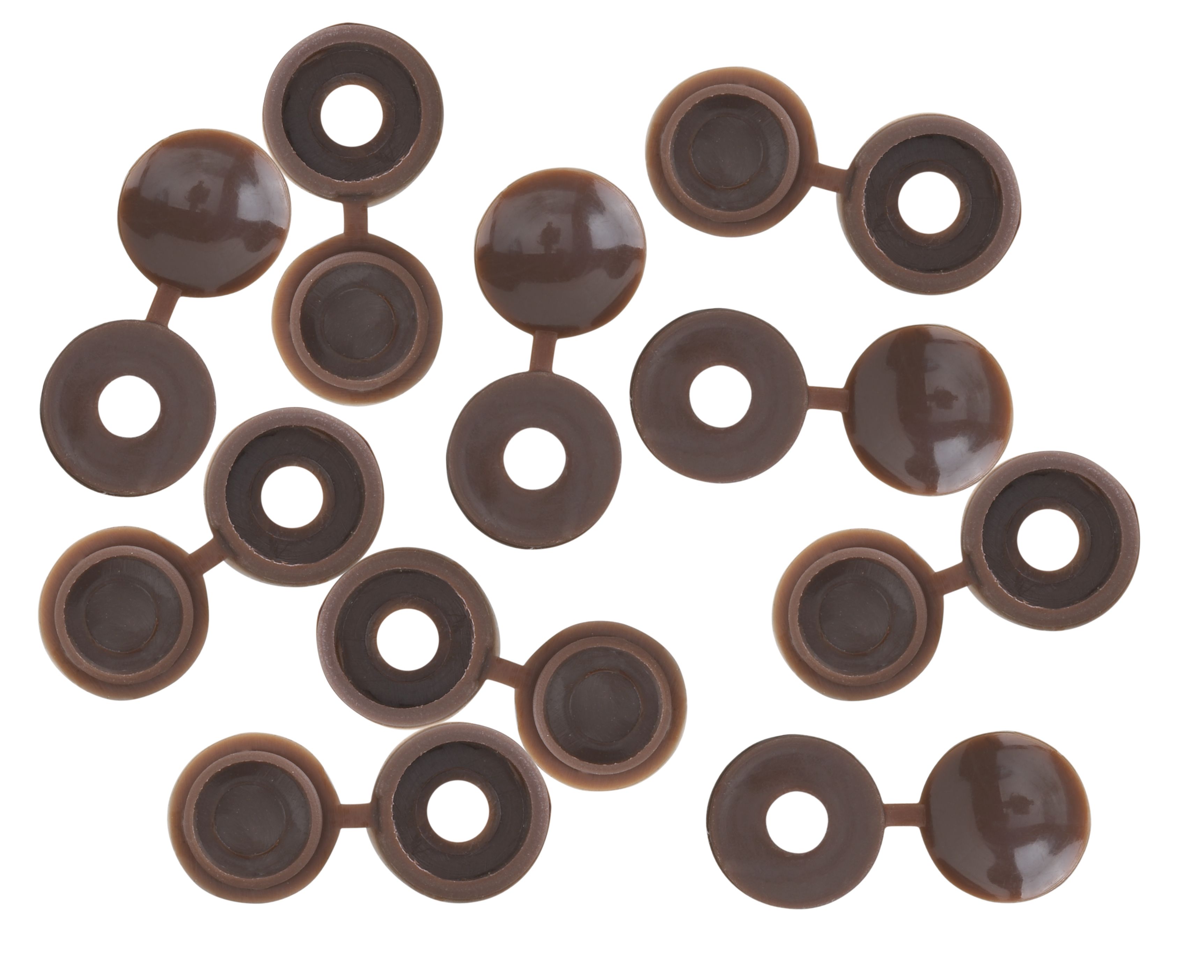 B&Q Brown Plastic Screw cap (Dia)12mm, Pack of 10