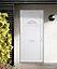 B&Q Carolina Frosted Glazed White Left-hand External Front Door set, (H)2055mm (W)920mm