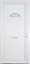 B&Q Carolina Frosted Glazed White LH External Front Door set, (H)2055mm (W)920mm