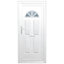 B&Q Carolina Frosted Glazed White uPVC RH External Front Door set, (H)2055mm (W)920mm