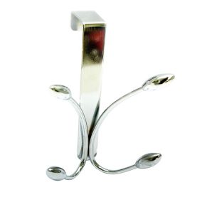 B&Q Chrome effect Double Hook (Holds)10kg