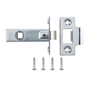 B&Q Chrome effect Metal Tubular Mortice latch (L)64mm