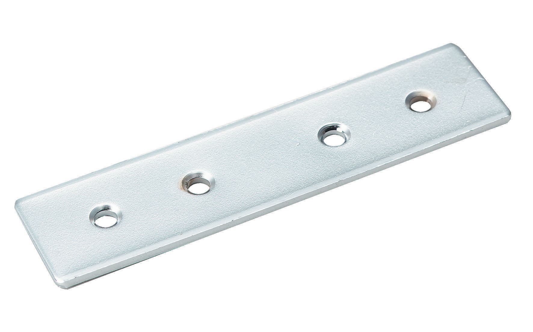 B Q Chrome Effect Steel Door Fixing L 100mm Pack Of 2 Diy At B Q