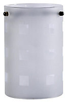 B&Q Clear Etched cylinder Light shade (D)11cm