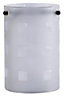 B&Q Clear Etched cylinder Light shade (D)11cm