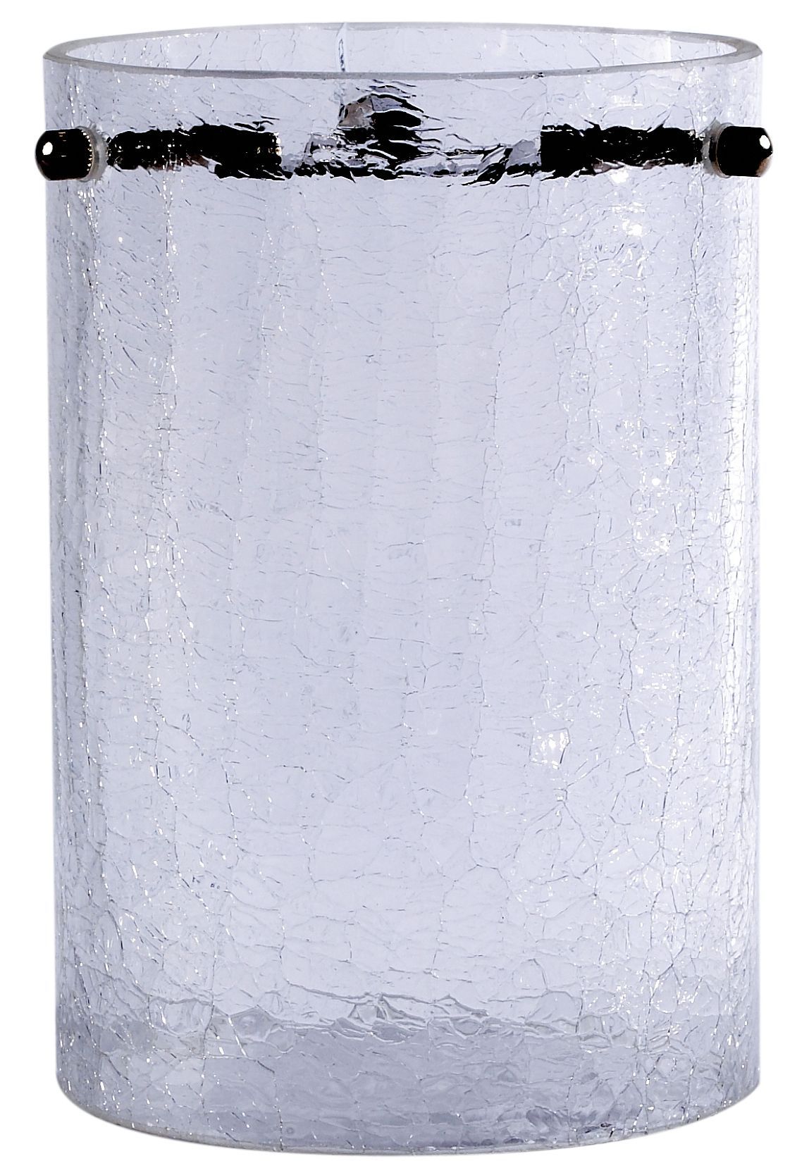 B&Q Crackle Clear Cylinder Light shade (D)11cm