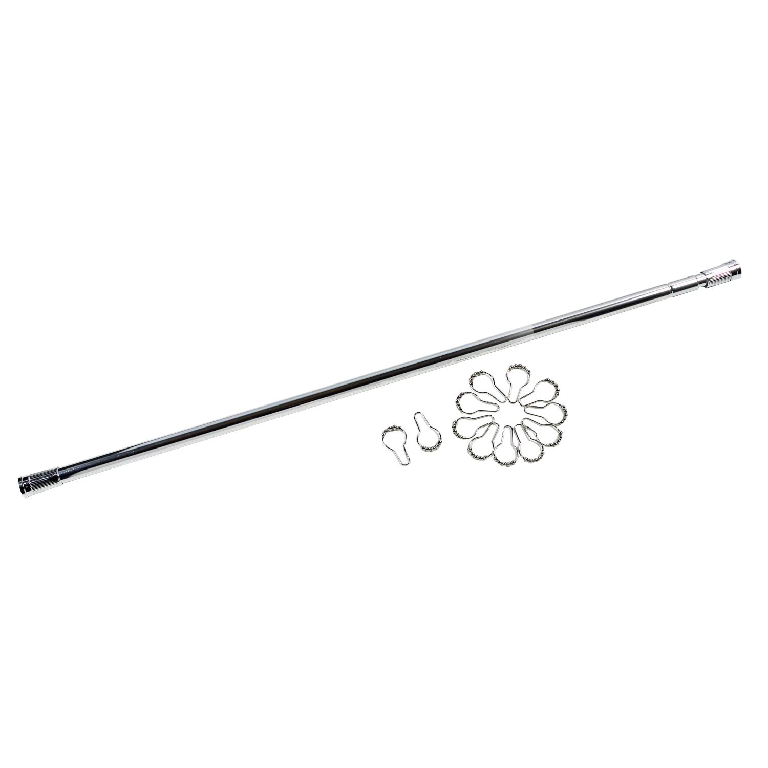 B&Q Extendable Straight Shower curtain rod (L)2200mm DIY at B&Q