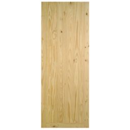 B&Q Framed, ledged & braced Knotty pine LH & RH External Front Door, (H)1981mm (W)762mm