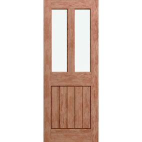 B&Q Glazed Cottage Veneered Oak veneer Internal Door, (H)1981mm (W)686mm (T)35mm