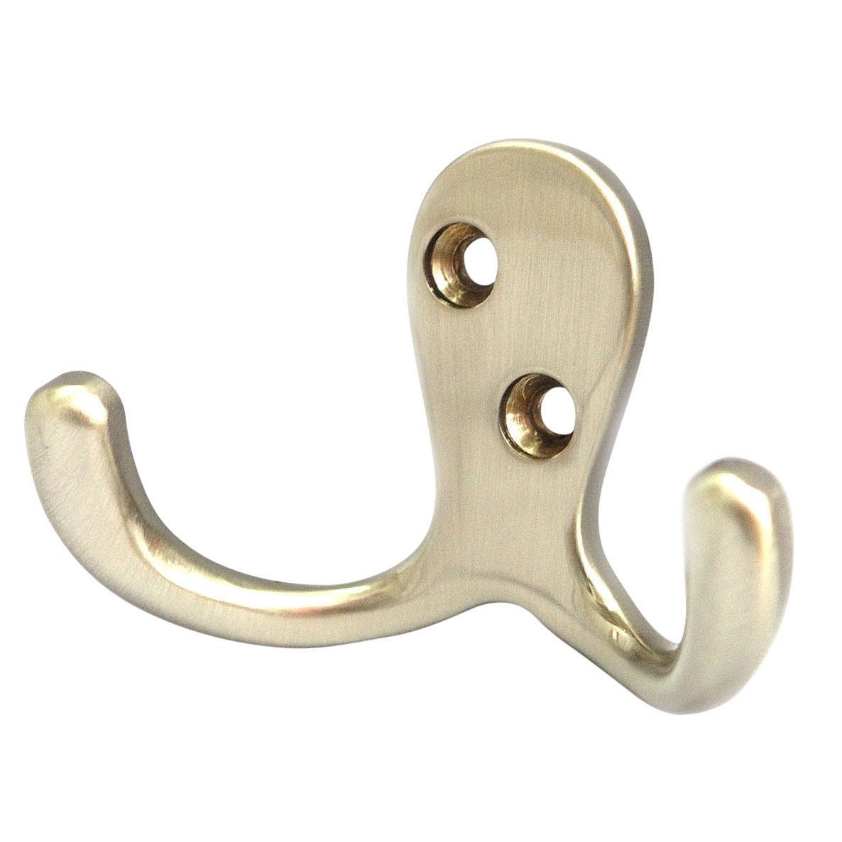 B&Q Gold effect Zinc alloy Double Hook (Holds)10kg DIY at B&Q