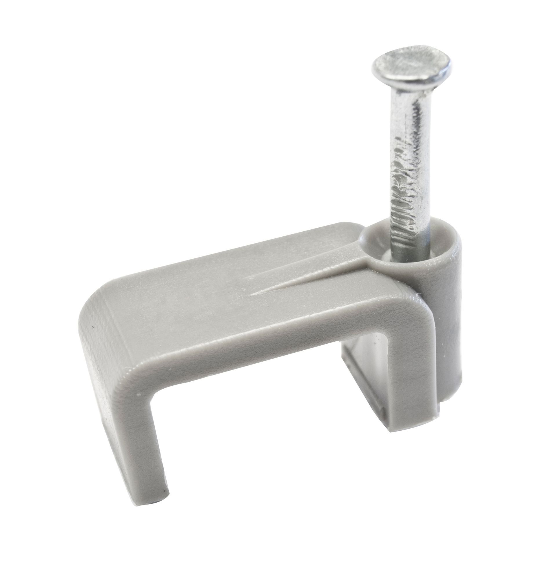B&Q Grey 1mm Cable clip Pack of 100