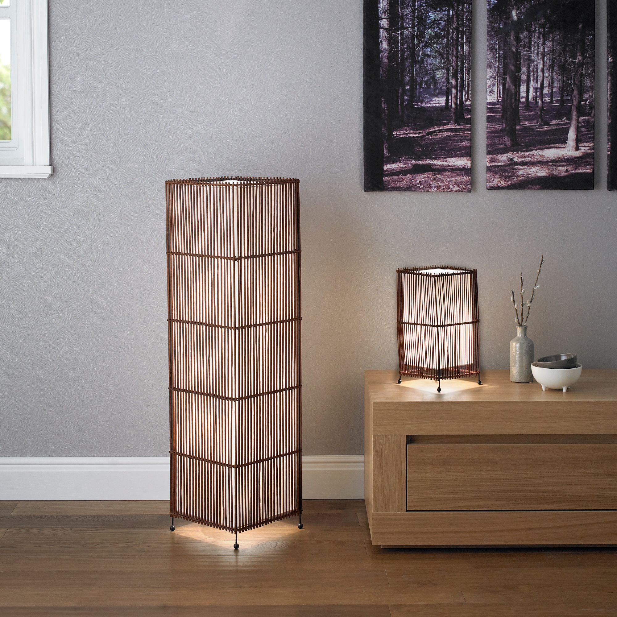 B&Q Joyce Dark brown Table lamp | DIY at B&Q