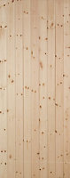 B&Q Ledged & braced Redwood veneer LH & RH External Back Door, (H)1981mm (W)838mm