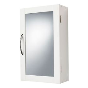 B&Q Lenna White Mirrored Cabinet (W)300mm (H)500mm