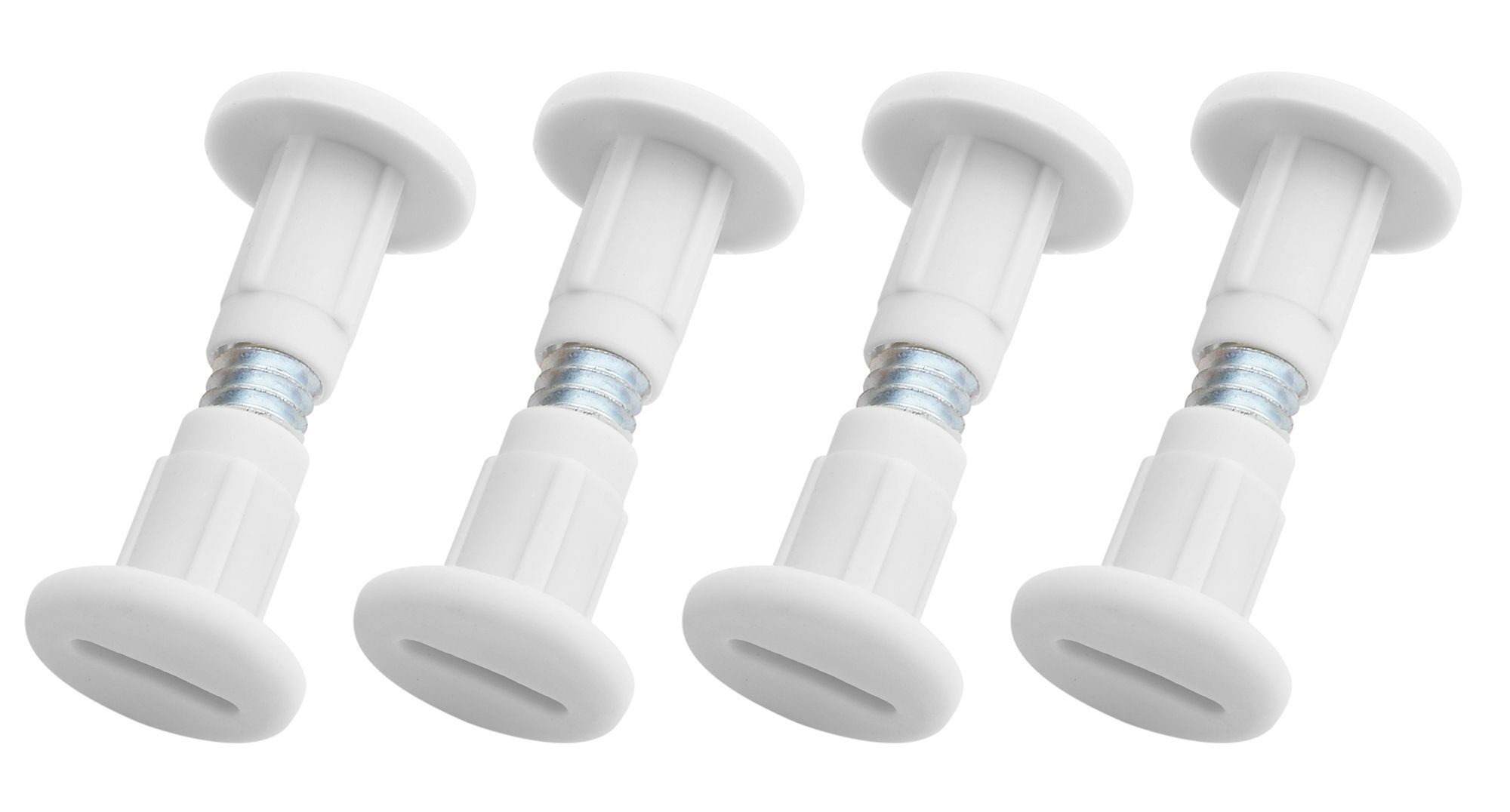 B&Q M5.5 White Joint connector bolt (L)33mm (Dia)7.8mm, Pack of 4