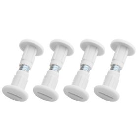 B&Q M5.5 White Joint connector bolt (L)33mm (Dia)7.8mm, Pack of 4