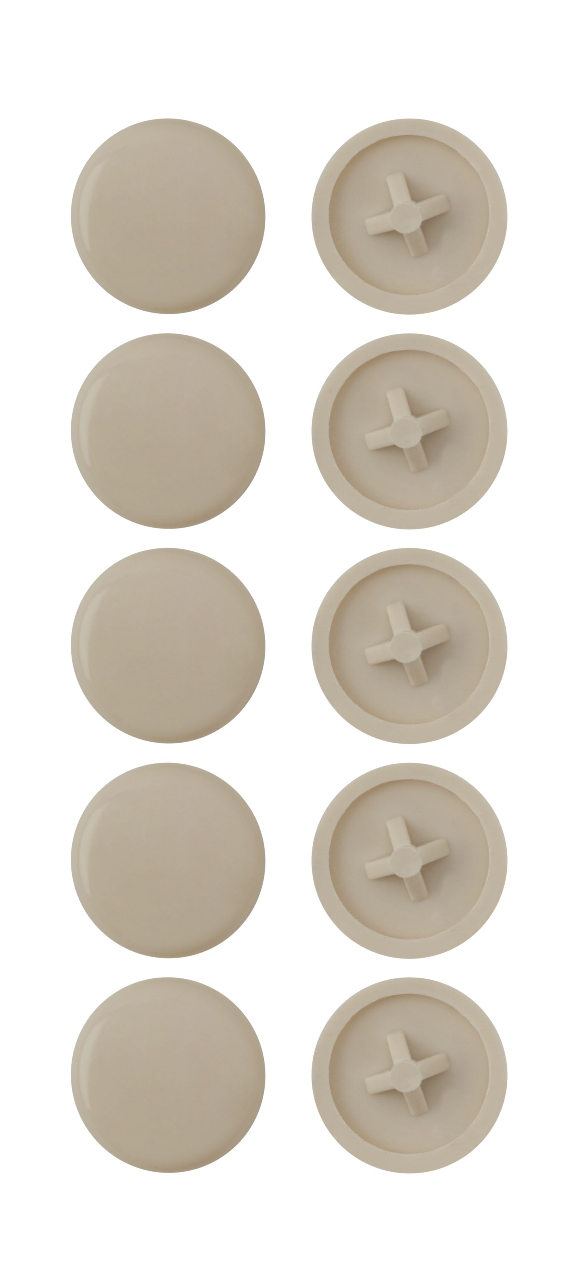 B&Q Magnolia Plastic Screw cap (Dia)4mm, Pack of 20