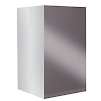 B&Q Marletti Gloss Anthracite Wall Cabinet (W)300mm (H)672mm