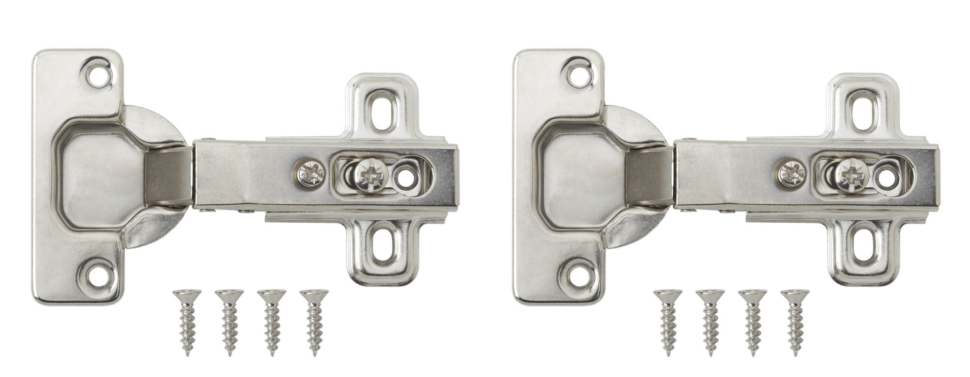 B&Q Nickel-plated Metal Sprung Concealed hinge (L)35mm, Pack of 2