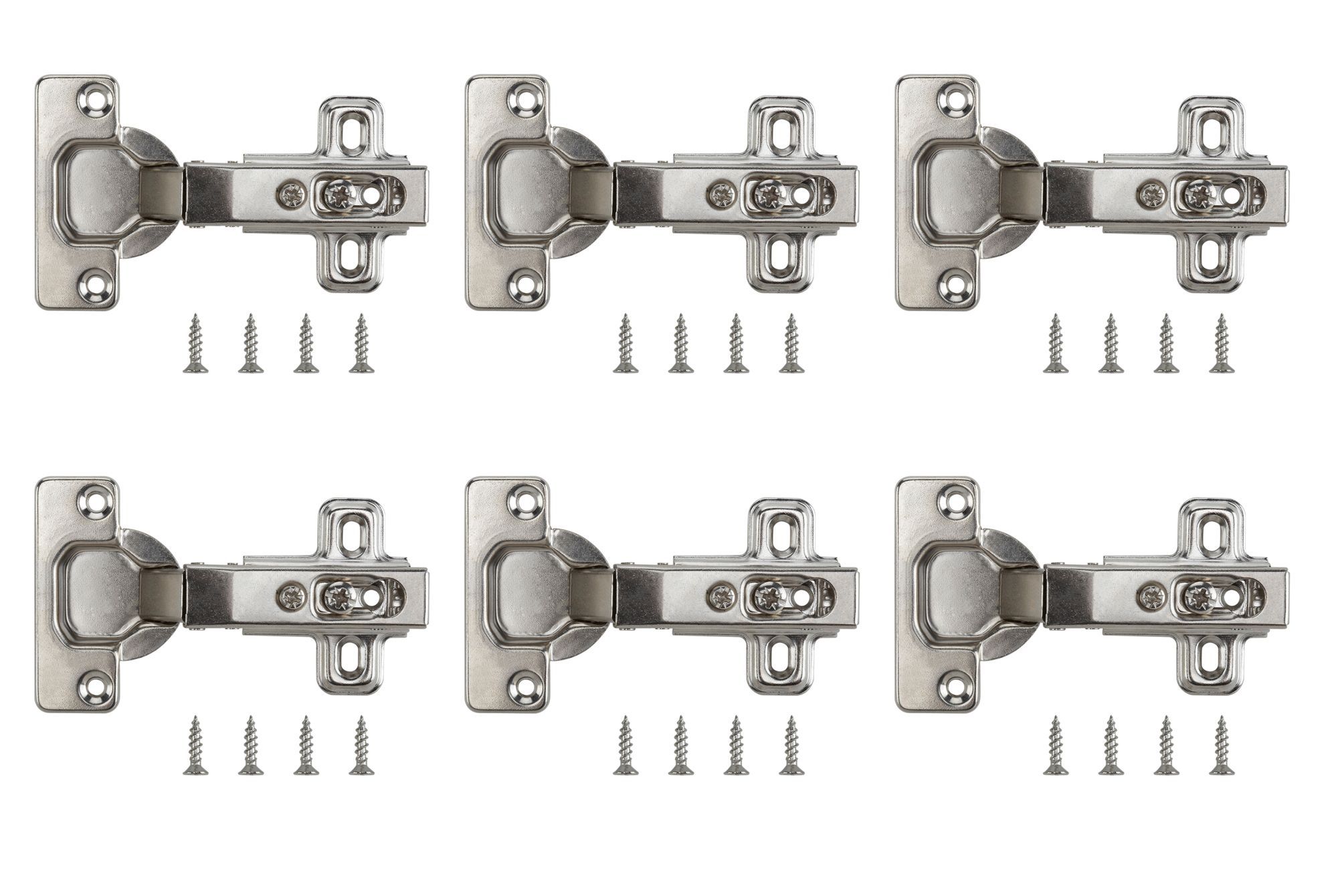 B&Q Nickel-plated Metal Sprung Concealed hinge (L)35mm, Pack of 6