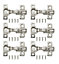 B&Q Nickel-plated Metal Unsprung Concealed hinge (L)26mm, Pack of 6