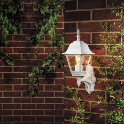 B&Q Penarven White Mains-powered Outdoor Wall Lantern | DIY At B&Q