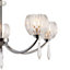B&Q Pixie Pendant Glass & metal Clear Chrome effect 5 Lamp Ceiling light