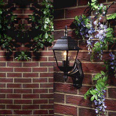 B Q Polperro Black Antique Effect Pir Outdoor Lantern 60w Diy At B Q