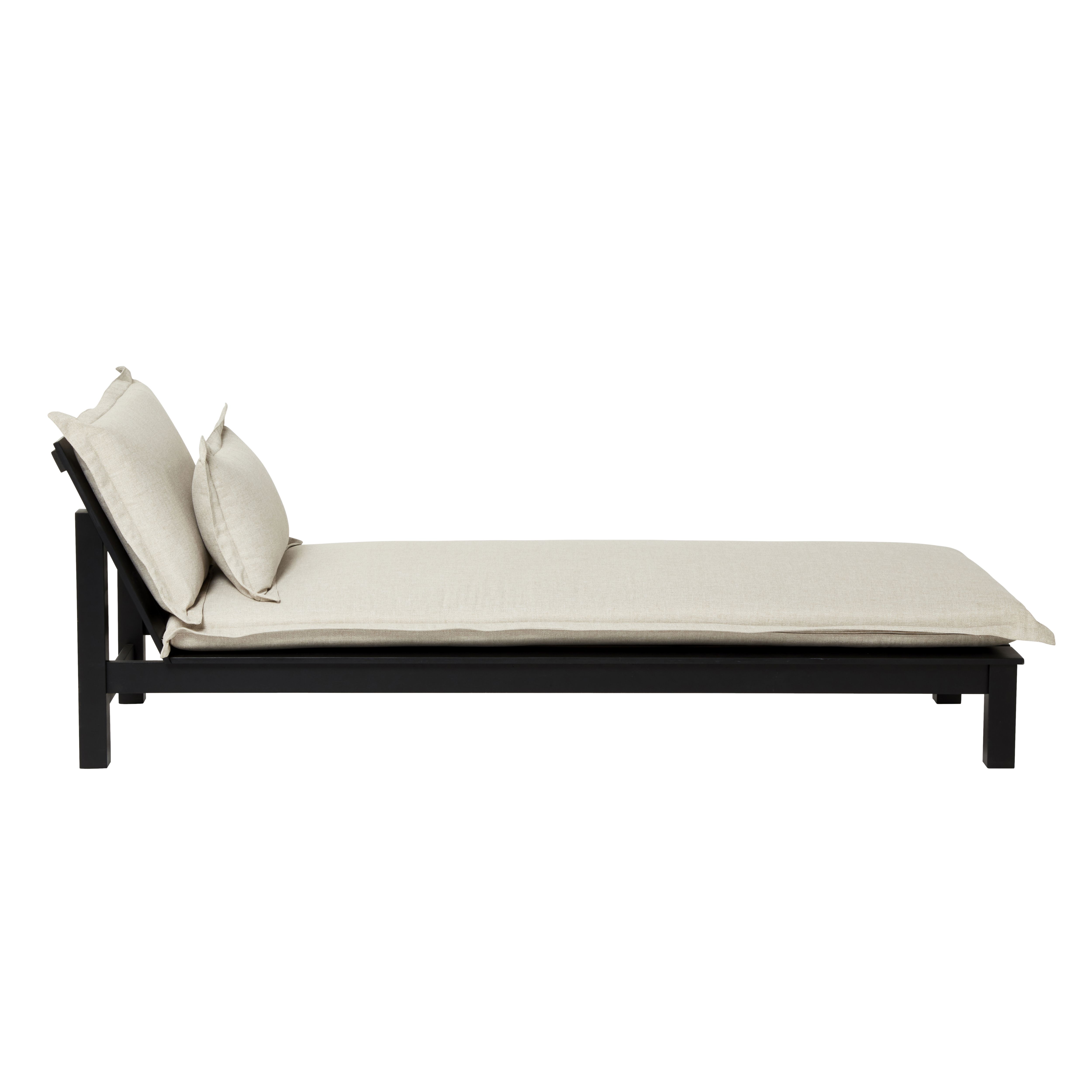 B Q Pontine Black cream Sun lounger DIY at B Q