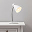 B&Q Shelley White CFL Desk lamp