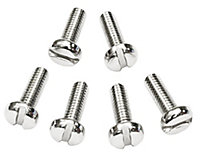 B&Q Slotted Button Metal Screw (Dia)3mm (L)4mm, Pack of 6