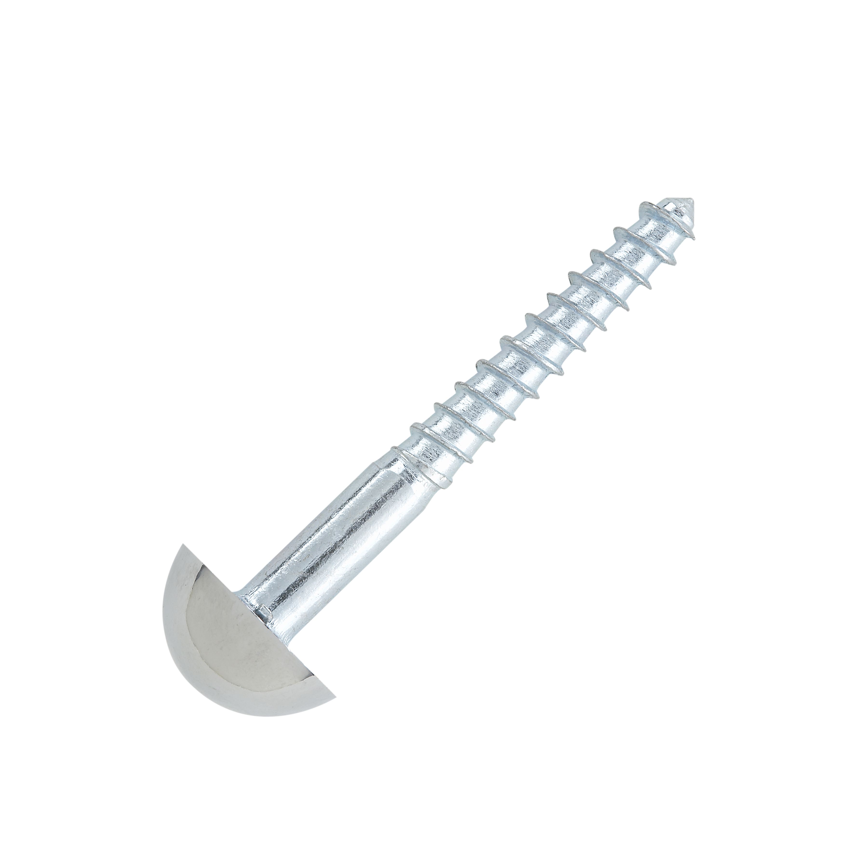 B&Q Slotted Flat countersunk Metal Screw (Dia)8mm (L)38mm, Pack of 4