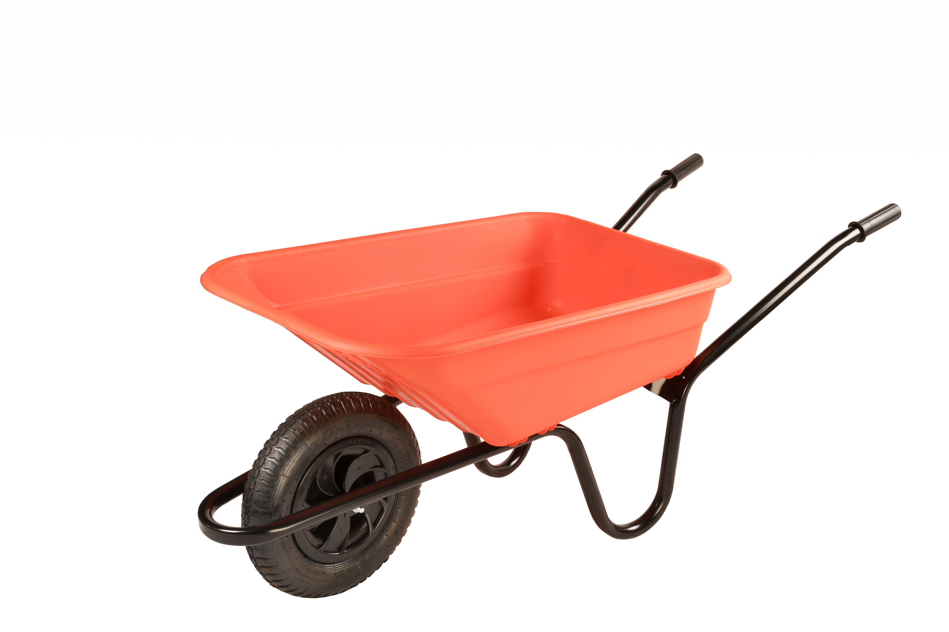 B Q Sovereign Orange Metal polypropylene PP Wheelbarrow 90L