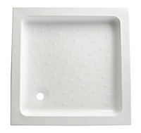B&Q Square Shower tray (L)800mm (W)800mm (H)95mm