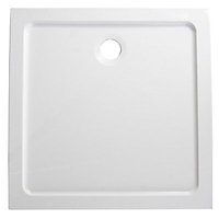 B&Q Square Shower tray (L)900mm (W)900mm (H)45mm
