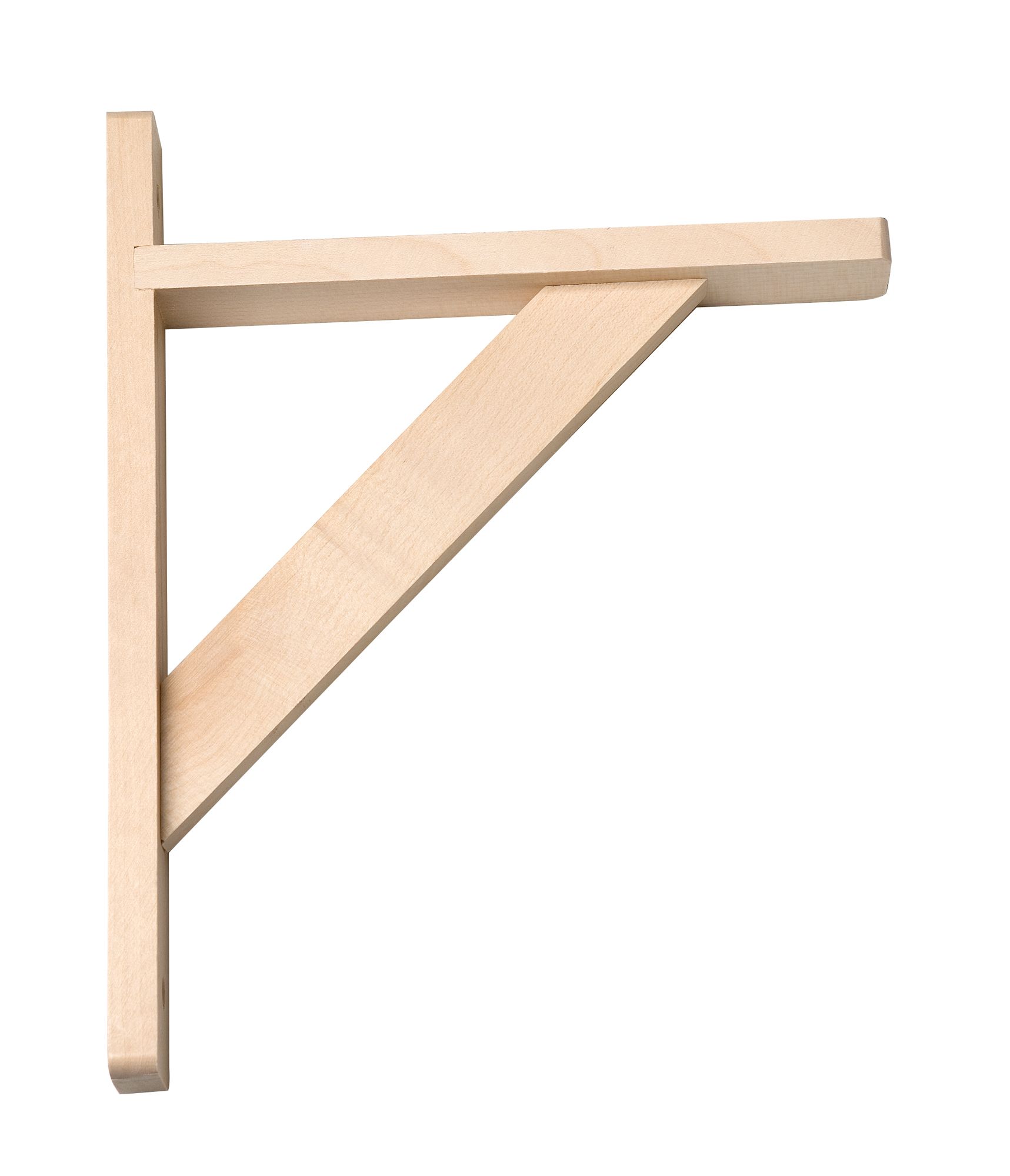 B&Q Stained Maple effect Timber Shelf bracket DIY at B&Q