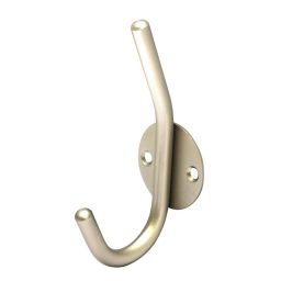 B&Q Steel Double Hook (H)51mm (W)65mm (Max)5kg