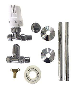 B&Q Straight Thermostatic Radiator valve | DIY at B&Q