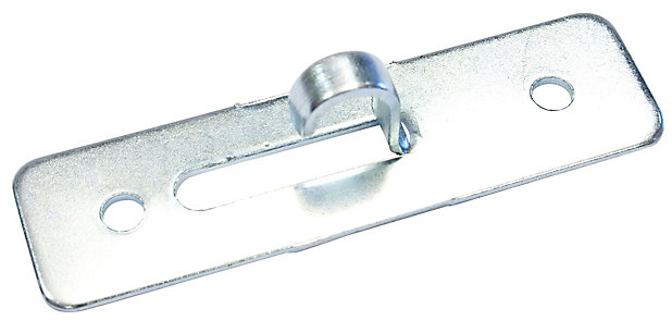 B Q Suspension Nickel Effect Single, Lighting Fixture Ceiling Plate Bracket Suspension Plate