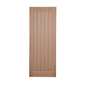 B&Q Unglazed Cottage Veneered Oak veneer Internal Door, (H)1981mm (W)686mm (T)35mm